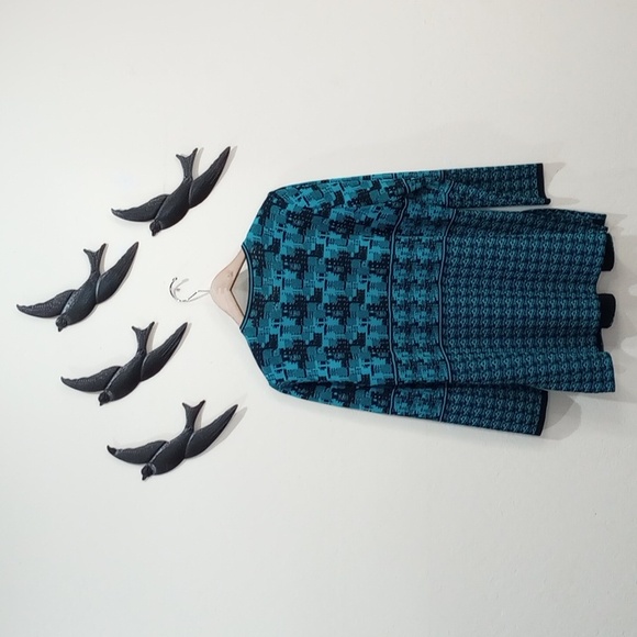 Ming Wang Teal Sweater, Size L - Picture 2 of 9